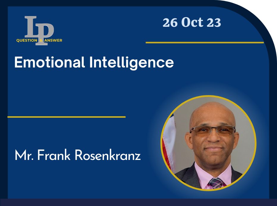 26 Oct 23 Emotional Intelligence and the Learning Professionals. Chiayi 
